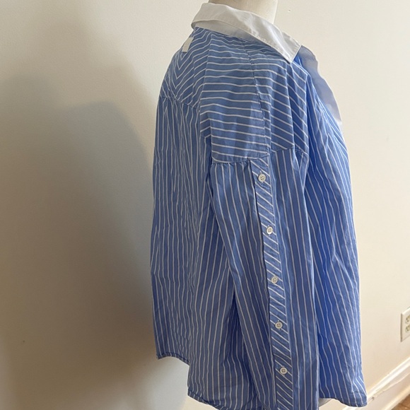 Bogner Blue and White Striped Shirt - Picture 3 of 5